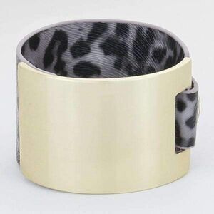 5/$25 Leopard Print Purple Vinyl Snap-On Bracelet